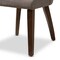Baxton Studio Wesley Light Grey Upholstered Walnut Finished Wood Dining Chair, PK2 144-7945 - alternate 3